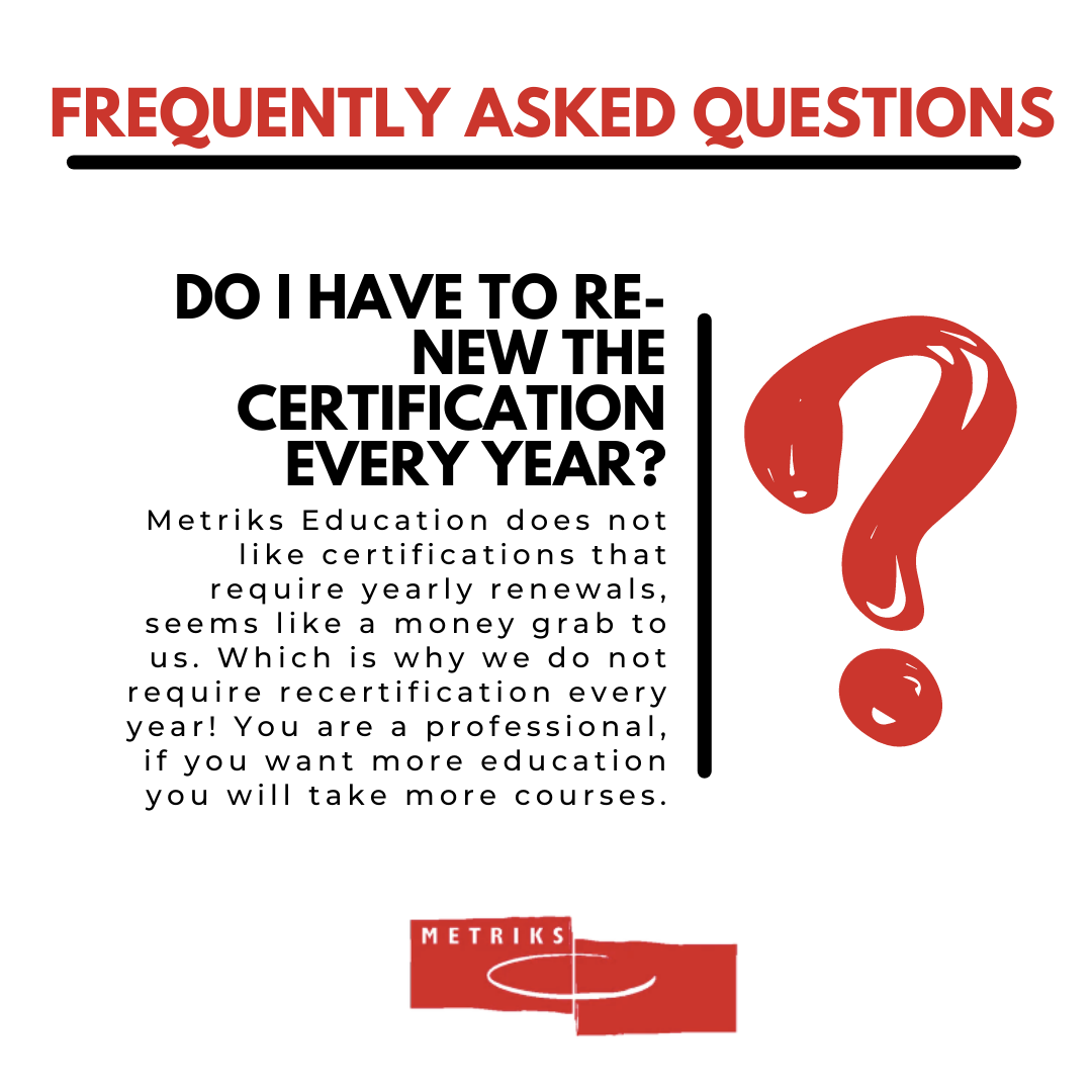 Do I have to re-new the certification every year?