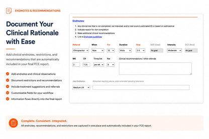 FCE Software Pricing | Pay Per FCE Functional Capacity Evaluation Software