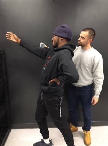FCE shoulder flexion test using inclinometer.